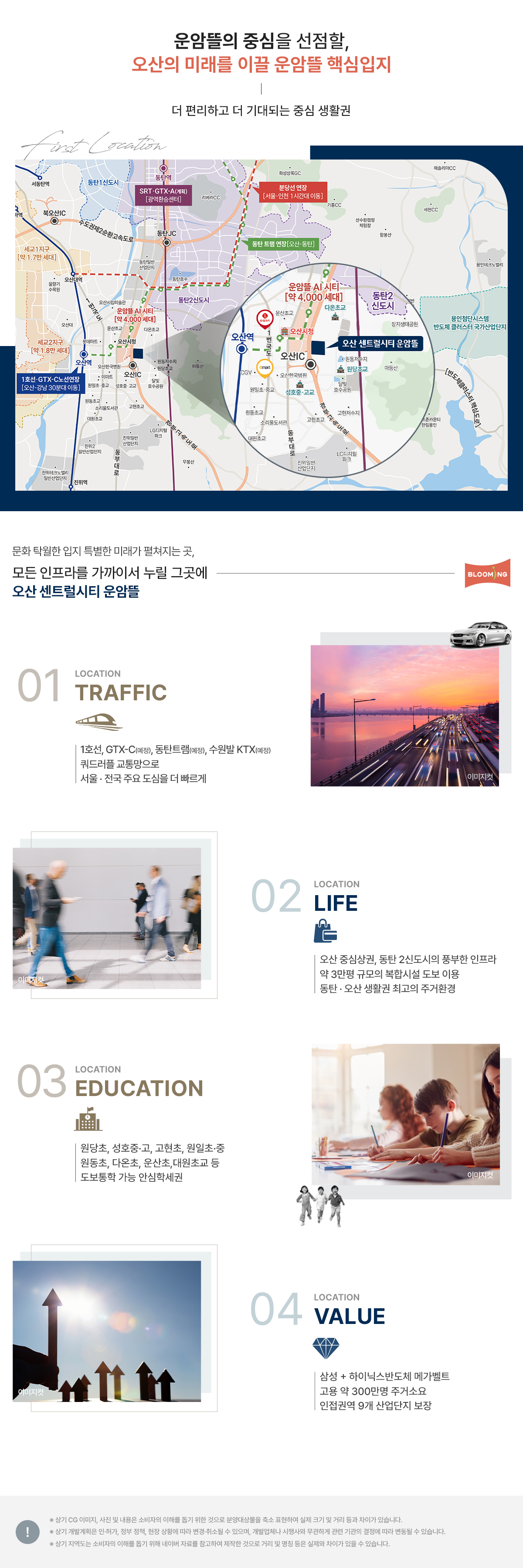 오산 센트럴시티 운암뜰 입지환경 및 생활인프라 프리미엄 이미지